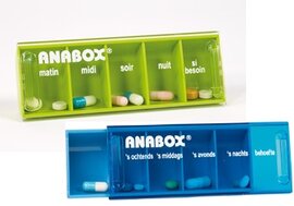 Pillendoosje voor 1 dag met 5 vakken - Nederlands - Anabox Pillendoosje voor 1 dag met 5 vakken - Nederlands - Anabox