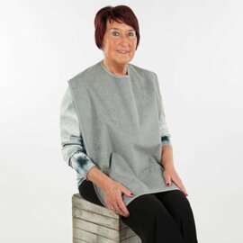 Slab grijze badstof extra absorberend,odlb,90/50 met drukknopsluiting