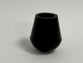 Rubberen dop voor zitwandelstok - diam 17 mm - zwart - per stuk (PLF1-17)