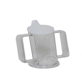 HandyCup met deksel - drinkbeker met 2 handgrepen - tranparant - 200ml