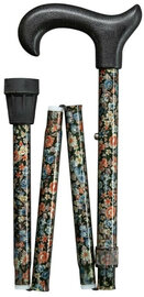 Gastrock - plooibare wandelstok - derby greep - bloemen boeket - in hoogte verstelbaar van 85 cm tot 95 cm - tot 110 kg belastbaar