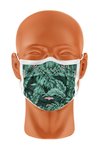 Herbruikbaar mondmasker, 2-laags viscose filterende stof met comfortabele striktouwtjes, motief Tropical Herbruikbaar mondmasker, 2-laags viscose filterende stof met comfortabele striktouwtjes, motief Tropical