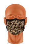 Luipaard mondmasker, herbruikbaar stoffen mondmasker, 2-laags viscose filterende stof met comfortabele striktouwtjes Luipaard mondmasker, herbruikbaar stoffen mondmasker, 2-laags viscose filterende stof met comfortabele striktouwtjes