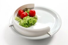 Flexibele bordrand met 3 klemmen voor platte borden tussen 19 en 25,5 cm diameter Flexibele bordrand met 3 klemmen voor platte borden tussen 19 en 25,5 cm diameter