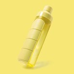 YOS Bottle - waterfles met 4-vaks pillendoos - 375ml - geel - BPA-vrij YOS Bottle - waterfles met 4-vaks pillendoos - 375ml - geel - BPA-vrij