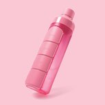YOS Bottle - waterfles met 4-vaks pillendoos - 375ml - roze - BPA-vrij YOS Bottle - waterfles met 4-vaks pillendoos - 375ml - roze - BPA-vrij