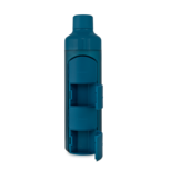 YOS Bottle - waterfles met 4-vaks pillendoos - 375ml - blauw - BPA-vrij YOS Bottle - waterfles met 4-vaks pillendoos - 375ml - blauw - BPA-vrij