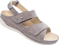 Ortho Lady - comfortsandalen - Flex Carla - briljant grijs - stretch leder thv het grote teen gewricht Ortho Lady - comfortsandalen - Flex Carla - briljant grijs - stretch leder thv het grote teen gewricht
