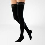 Bauerfeind - VenoTrain Micro - AG - siliconenboord kant/noppen normal - klasse 1 - dames - gesloten teen - zwart - paar Bauerfeind - VenoTrain Micro - AG - siliconenboord kant/noppen normal - klasse 1 - dames - gesloten teen - zwart - paar
