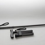 PLUVIOSE - Opvouwbare wandelstok - 4-delig - in hoogte verstelbaar van 82 tot 93 cm - donker grijs met reliëf PLUVIOSE - Opvouwbare wandelstok - 4-delig - in hoogte verstelbaar van 82 tot 93 cm - donker grijs met reliëf