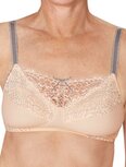 Amoena Alina Beha Zonder Beugel - Light Rose / Grey - met delicate kant vooraan Amoena Alina Beha Zonder Beugel - Light Rose / Grey - met delicate kant vooraan